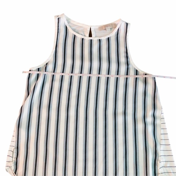 LOFT - WOMENS NAVY & WHITE STRIPED TANK SZ S - Picture 7 of 8